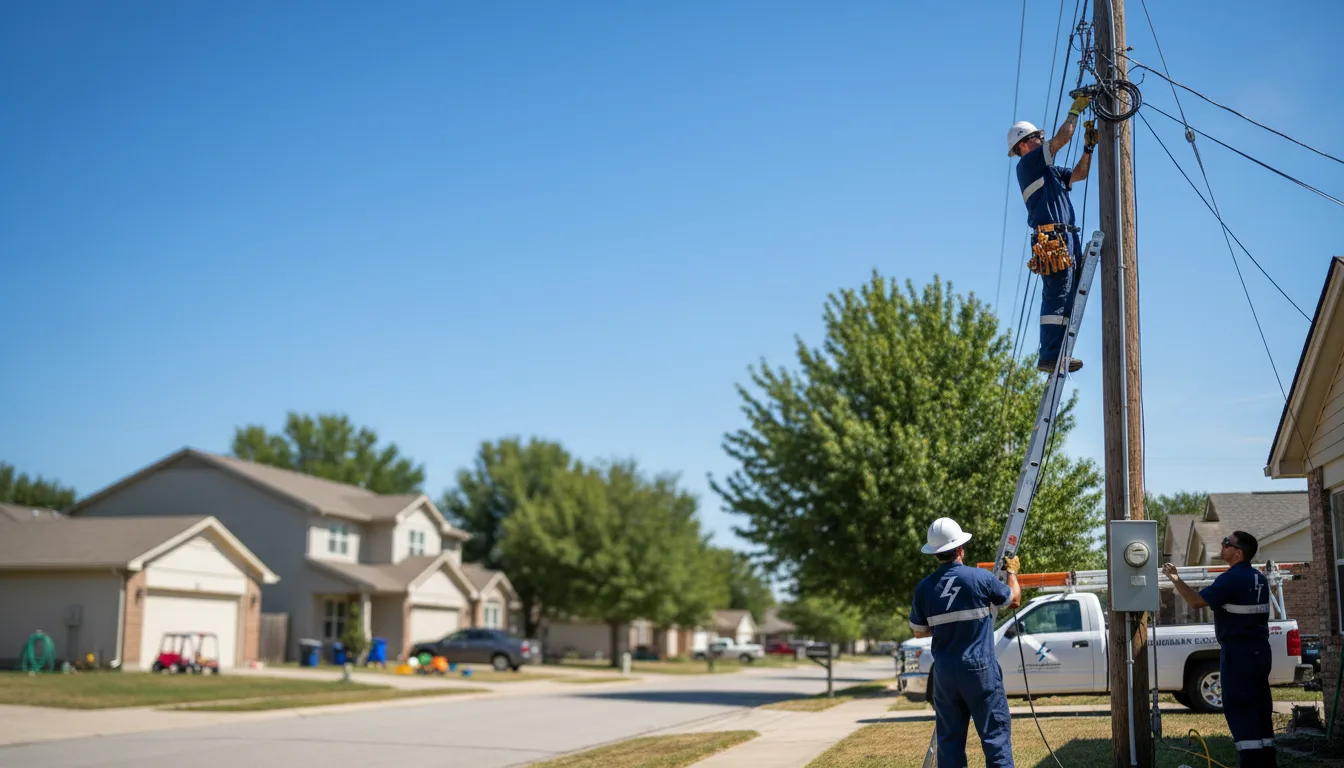 Residential electrician providing installation services in Ramona, KS